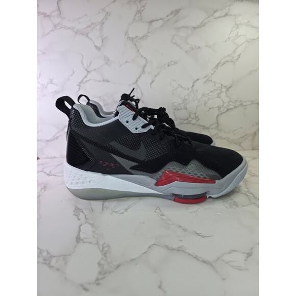 Used Size 8.5 Nike Air Jordan Zoom '92 Black Cement Low Top Basketball - Picture 4 of 6